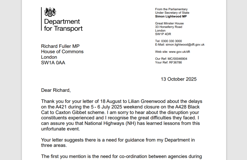 Image of Minister's letter to Richard