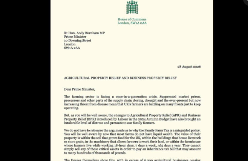 image of farm tax letter