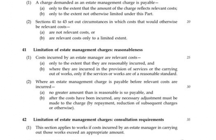 extract from Leasehold and Freehold Reform Bill to Parliament
