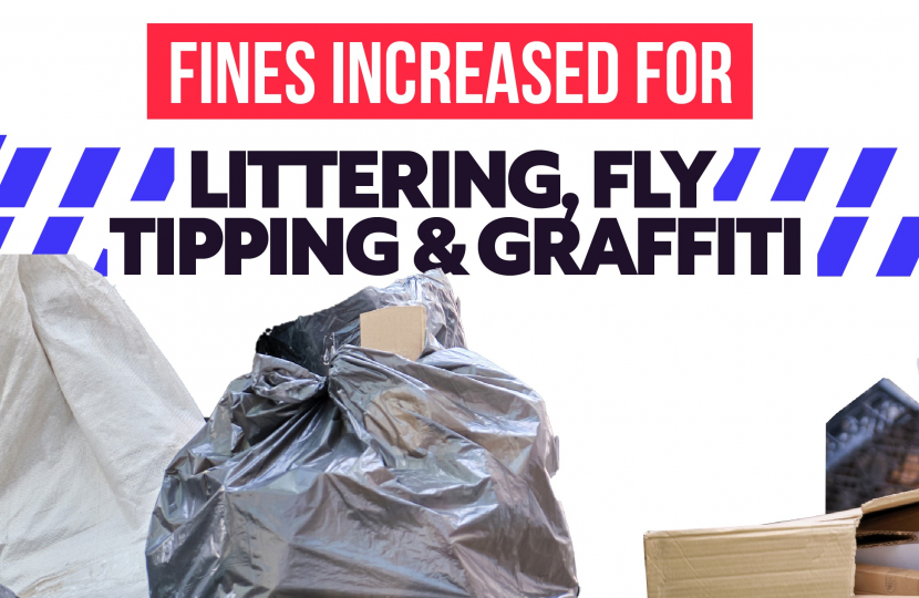 Increased fines for graffiti and littering