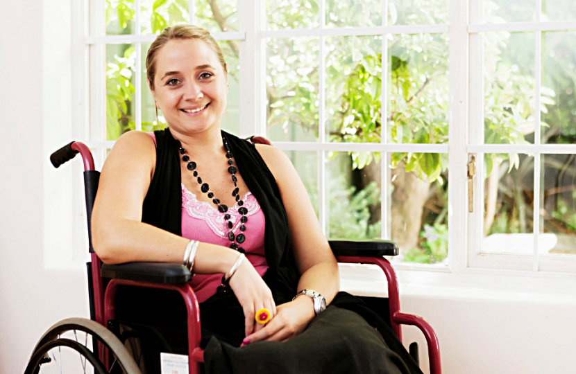 image of disabled person in wheelchair