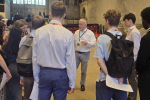 Richard talking to work shadowing students from Bedfordshire