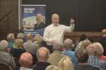 Richard Fuller MP addressing Clapham town hall meeting