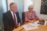 Richard with Secretary of State discussing broadband in NE BEds