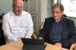 Richard Fuller and Richard Sumray meeting at Bedford Hospital