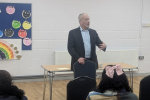 Richard speaking at a town hall meeting in Bromham in November