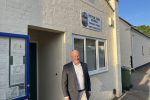 Richard outside Potton Community Centre