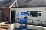 Richard standing outside Old Warden Village Hall