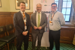 Richard in Parliament with Chris Fowler, Network Operations Director and Phil Hutchinson, Head of Strategic Planning at GTR.
