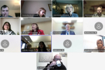 Screenshot of online meeting with Kinship Carers Beds