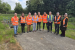 Richard with Parish Cllrs, Borough Cllr and Anglian Water at Riseley Water Recycling Centre