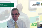 Screenshot of Richard Fuller MP meeting online with Chief Executive of the East of England Ambulance Service NHS Trust (EEAST), Neill Moloney