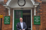 Richard Fuller MP outside the Harrold Centre