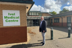 Richard Fuller MP outside Ivel Medical Centre