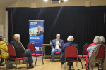 Richard speaking to residents at Melchbourne Town Hall 