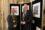 Richard Fuller MP with constituent Jonathan Vaines at a photo exhibition in Parliament
