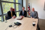 Richard Fuller MP with Matthew Pennycook MP and Ian Sollom MP discussing Tempsford