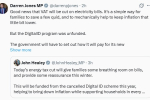 Screenshot of Darren Jones' tweet
