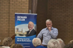 Richard at Great Barford town Hall meeting in Aug 2026
