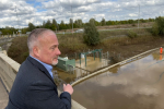 Richard at the A421 when it flooded last year