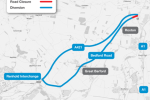 Bedford Road Diversion Map Sep 25