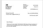 Image of DWP reply