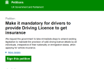 screenshot of parliamentary petition