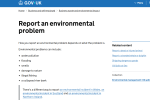 Image of Environment Agency online reporting tool