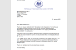 Image of Treasury Minister's reply on Universal
