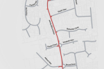 Map of Pipe Upgrades to Hitchin Street Biggleswade 