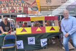 Richard Fuller MP playing the human fruit machine run by the Clapham Belles WI