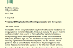 Solar farm joint letter to PM