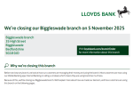 Image of the Lloyds Closure notice