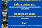Details of how to nominate your favourite shop, restaurant/cafe and shop