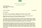 Image of Richard's letter to Network Rail