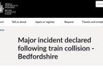 Screenshot of British Transport Police news page
