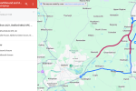 A421 and A1 diversion map