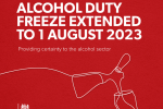 Alcohol duty freeze