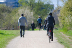 image of people walking and cycling