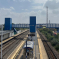 Biggleswade Railway station with new ramps, footbridge and lift shafts