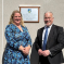 Richard Fuller MP with Miss Linington, Head Teacher, Edward Peake