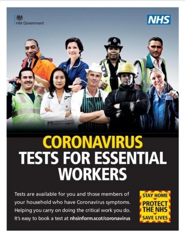 Tests for essential workers