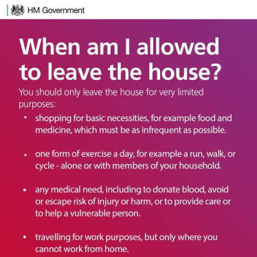 When am I allowed to leave the house?