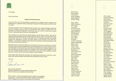 Beauty Sector Letter