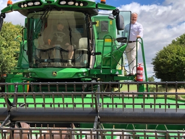 RF combine harvester