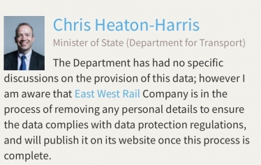 DfT Named Day Question