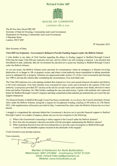 Letter to SoS