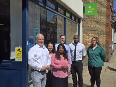 Richard Fuller MP at Biggleswade Job Centre