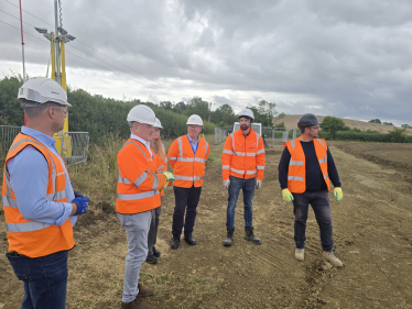 Richard Fuller MP at the site of Everton Wetlands