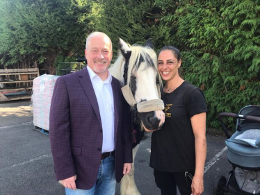 Richard with Natasha and her horse Duchess at the Podington Ride